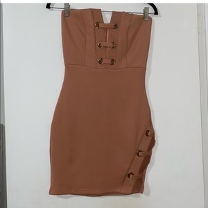 Lace Up Mini Dress